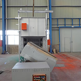 臺(tái)車(chē)式高錳鋼淬火爐_翻轉(zhuǎn)式高錳鋼淬火電阻爐